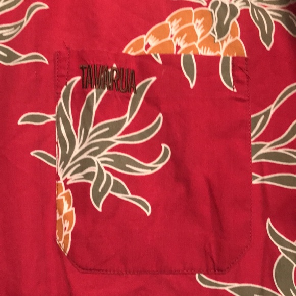 Tavarua Island Vintage Men’s Pineapple Shirt XL. Red, Green, Cream, And Gold. - Picture 4 of 6
